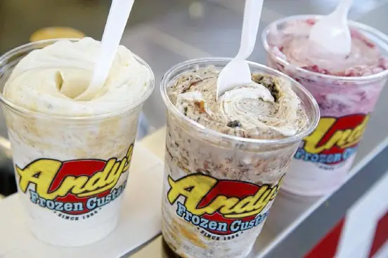 Andy's Frozen Custard cups