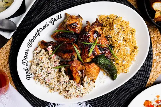 Red Door Grill Ancho Glazed Bird dinner