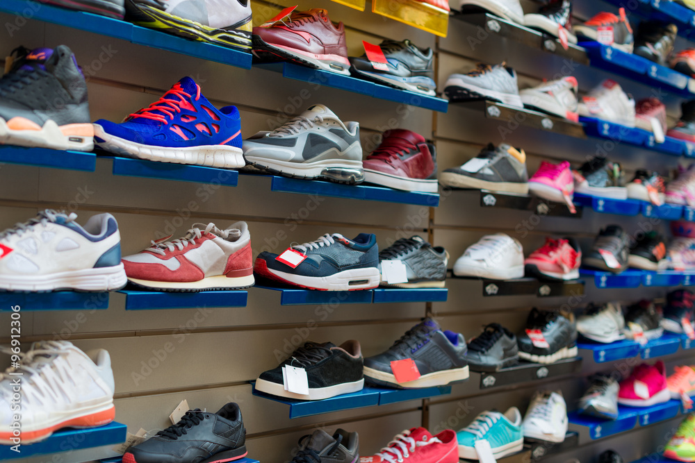 Sneakers at showroom