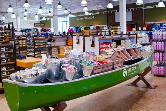 Sierra Trading Post interior image with canoe