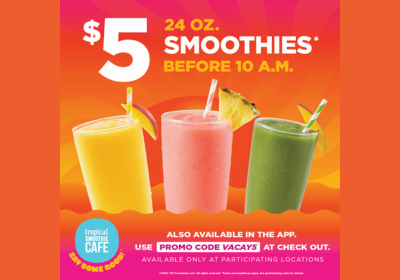 Tropical Smoothie Cafe: $5 Smoothies Before 10AM icon